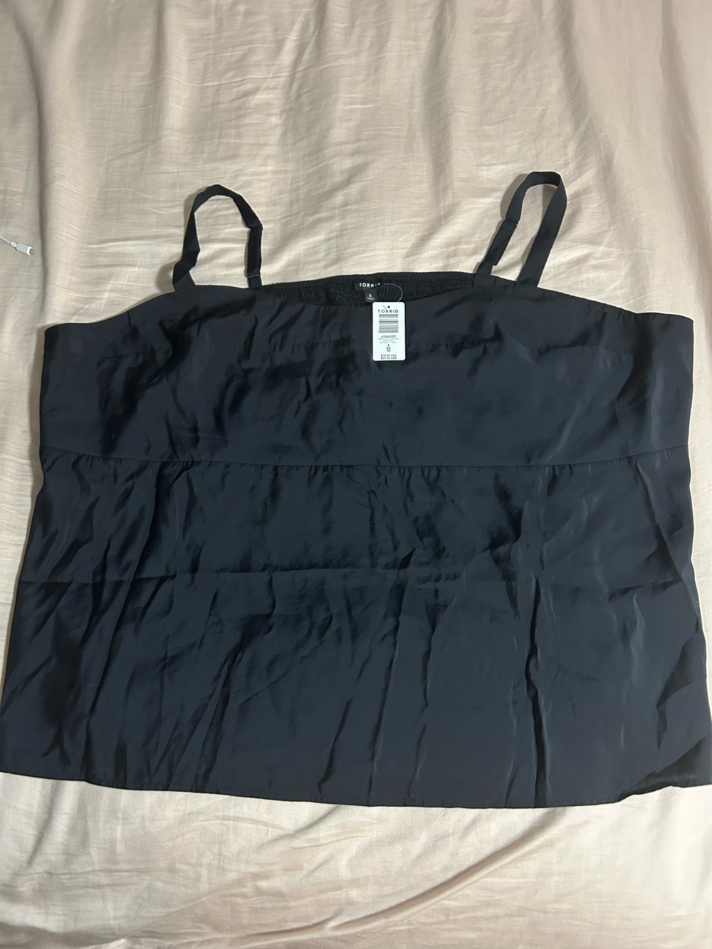 torrid Black Lightweight Cami Tank Top with Adjustable Straps Size 6X